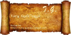 Tury Gyöngyi névjegykártya