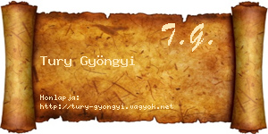 Tury Gyöngyi névjegykártya
